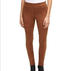 Calvin Klein Faux Suede Pull On Pants